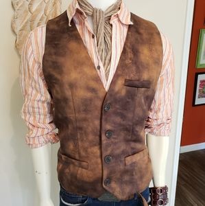 MEN'S SUEDED FABRIC VEST